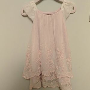Cathetherine Malandrino Lt Pink tiered A-line dres